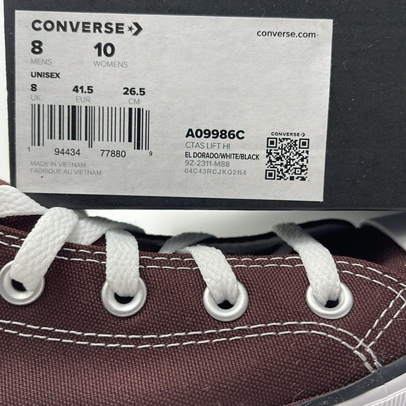 Converse WMNS CTAS LIFT HI
EL DORADO/WHITE/BLACK A09986C Platforms Sneakers - Picture 16 of 16